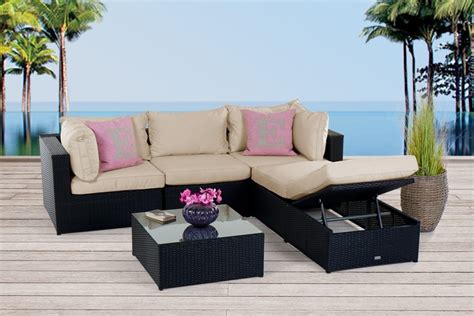 Schöne gartenmöbel einfach online bestellen bei hagebau.de: Gartenmöbel - Rattanmöbel - Ibiza Rattan Lounge Schwarz