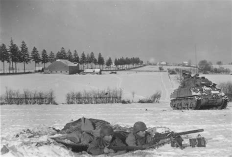 M4a3 Sherman Of 4th Armored Division Driving On Bastogne January 3