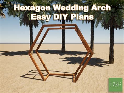 Portable Hexagon Wedding Arbor Diy Plans Hexagon Wedding Arch Plans