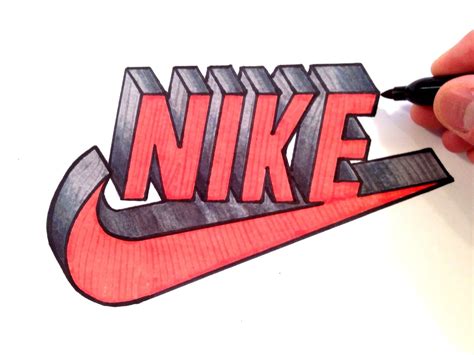 How To Draw Nike Logo In 3d Best On Youtube Nike Drawing Graffiti