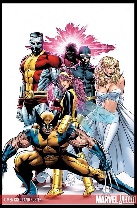 X Men Greg Land Poster Comic Book Artwork Comics Artwork Comic Book