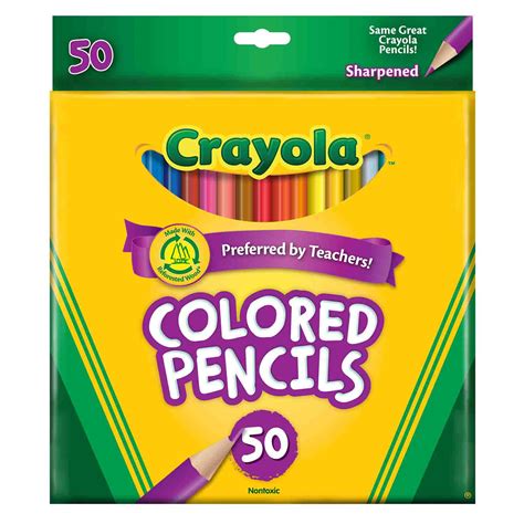 Crayola Colored Pencils 50 Colors Beckers School Supplies