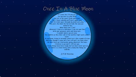 Lyrics Once In A Blue Moon