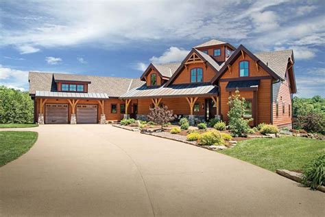 Beautiful Ranch Home Made With Timber Top Timber Homes