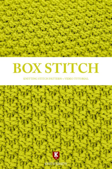 Knit in a box is a knitting box subscription service. The Box Stitch :: Knitting Stitch Pattern Dictionary ...