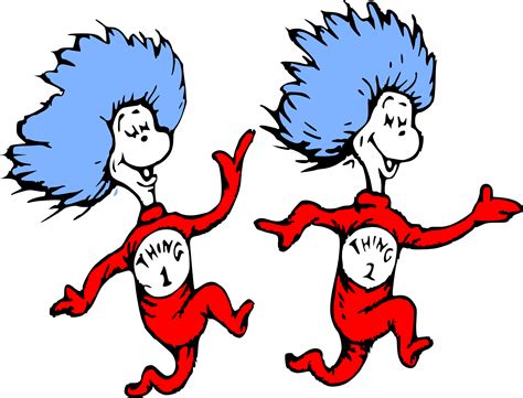 Dr Seuss Thing 1 Thing 2 Free Download On Clipartmag