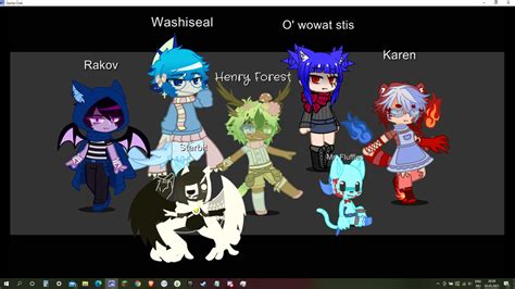 Characters Based Of The Basic Clubs Water Grass Fire Light Dark