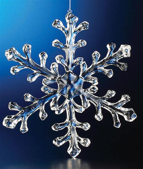 Club Pack Of 12 Clear Icy Large Christmas Snowflake Ornaments 95