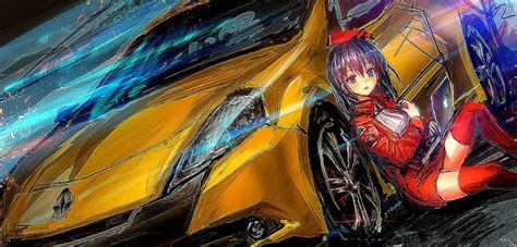 Anime Girl Car Wallpapers Wallpaper Cave