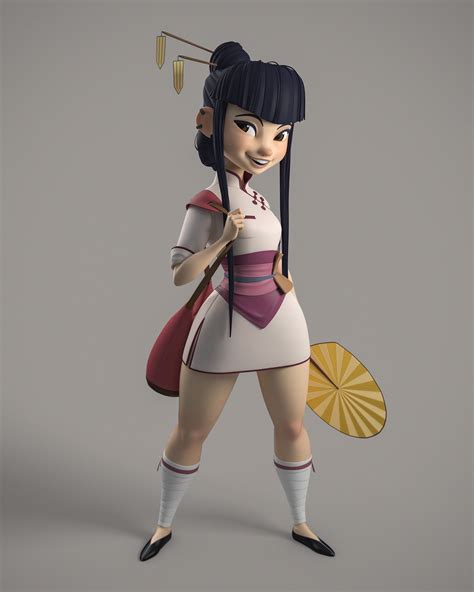 Chinese Girl 3d Art By Rayza Alvarez Zbrushtuts More Character