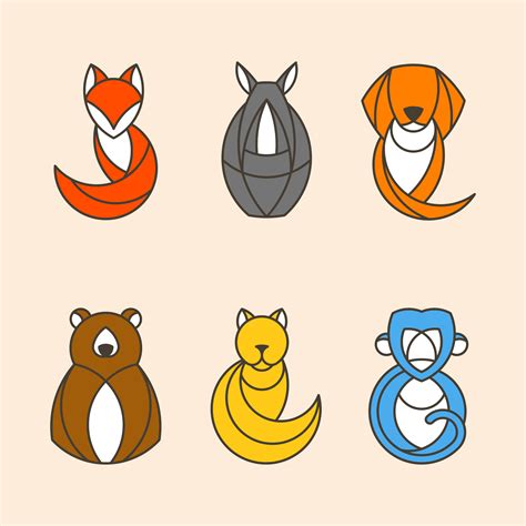 Set Of Colorful Animal Vectors Download Free Vectors Clipart