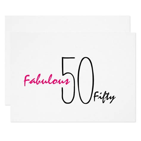 fifty and fabulous pink birthday party invitation zazzle pink birthday party invitations