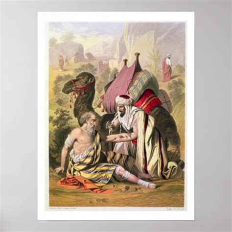 The Good Samaritan From A Bible Printed By Edward Poster Zazzle