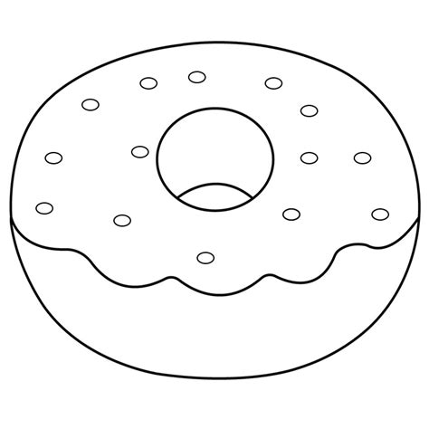 Donut Coloring Page Printable