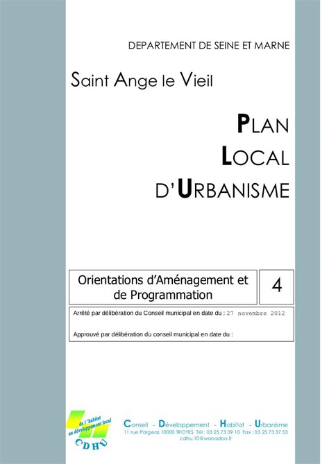 Plan Local D Urbanisme Orientations D Amenagement