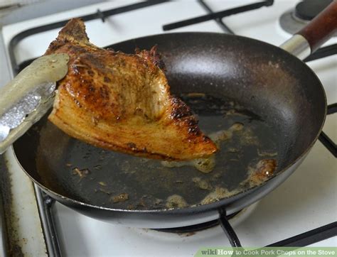 They shouldn't be completely devoid of fat, either—a little white worming its way through the muscle will add that porky flavor. 4 Ways to Cook Pork Chops on the Stove - wikiHow