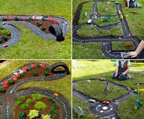 How To Make A Backyard Race Car Track Backyard For Kids Car Tracks