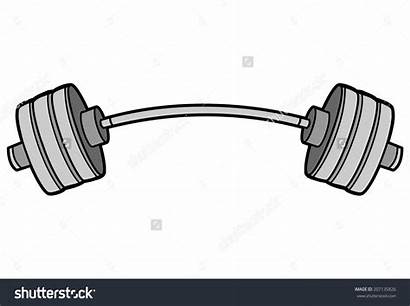 Barbell Clipart Clip Drawing Vector Svg Curved