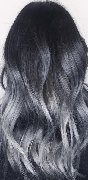 Gunmetal Grey Ombre Hair Styles Grey Ombre Hair Silver Balayage
