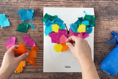 Tissue Paper Butterfly Art Easy Project For Kids Its Always Autumn
