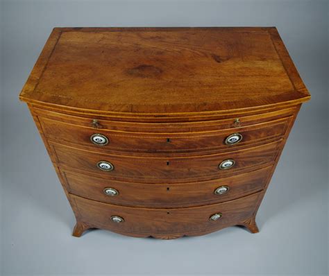 Robert Morrissey Antiques George Iii Mahogany Bow Front Chest Of Drawers