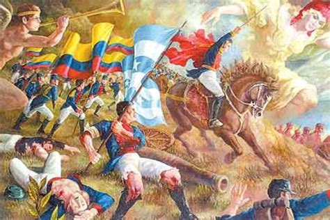 La batalla de pichincha 24 de mayo de 1822. Emancipacion de las Colonias de America timeline ...