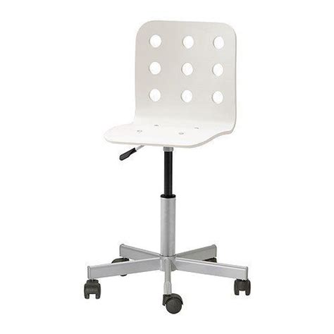 JULES Junior desk chair  white/silver color  IKEA  Desk chair, White