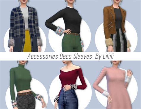 Sims 4 Liliili Sims Accessories Deco Sleeves 77 The Sims Game