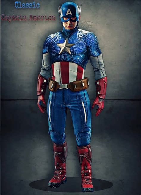 Mcu Captain America Classic Costume Edit Fanart By Tytorthebarbarian On