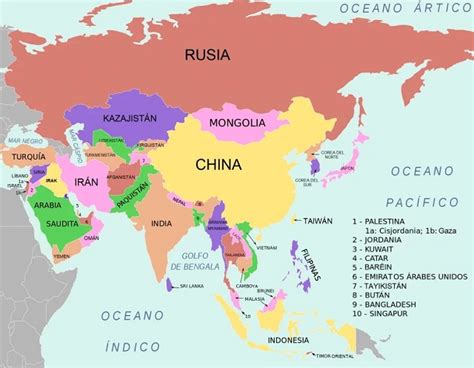 Mapa De Asia Divisi N Pol Tica Social Hizo