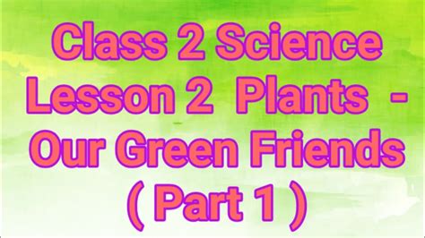 Class 2 Science Plants Our Green Friends Part 1 Topic Plants Give