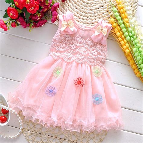 New 2016 Summer Lace Baby Princess Dress Girls Clothes Party Dress