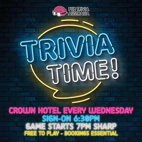 Pub Trivia At The Crown Every Wednesday Night The Crown Motel