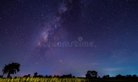 Amazing Blue Night Sky Milky Way And Star On Dark Backgrounduniverse