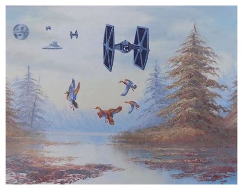 Artist Adds ‘star Wars To Discarded Paintings He Finds In Thrift