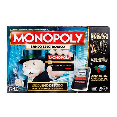 El objetivo del juego es conseguir un monopolio, poseyendo todas las propiedades e inmuebles que aparecen en el juego. Hasbro Games Juego de Mesa Monopoly Banco Electronico - Falabella.com