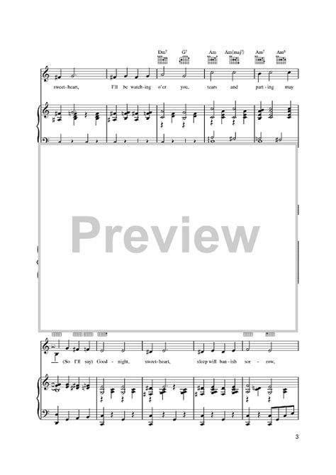 Goodnight Sweetheart Sheet Music By Ray Noble For Pianovocalchords Sheet Music Now