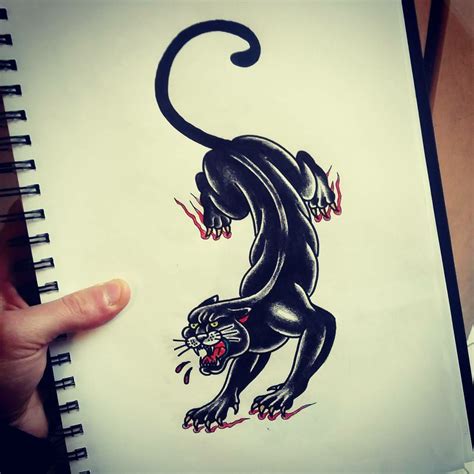 Traditional Panther Tattoo Drawing Best Tattoo Ideas