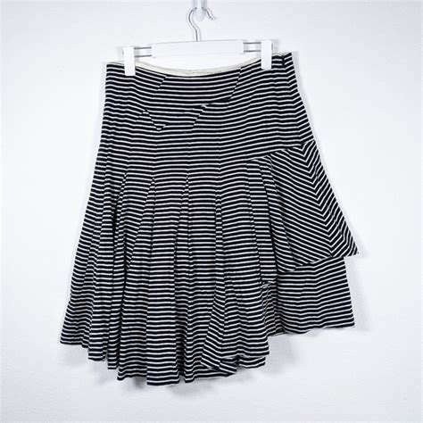 Yoshi Kondo Skirts Yoshi Kondo Paris Asymmetrical Striped Mini