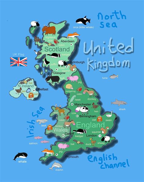Maps of the united kingdom and the republic of ireland. Maps for Children