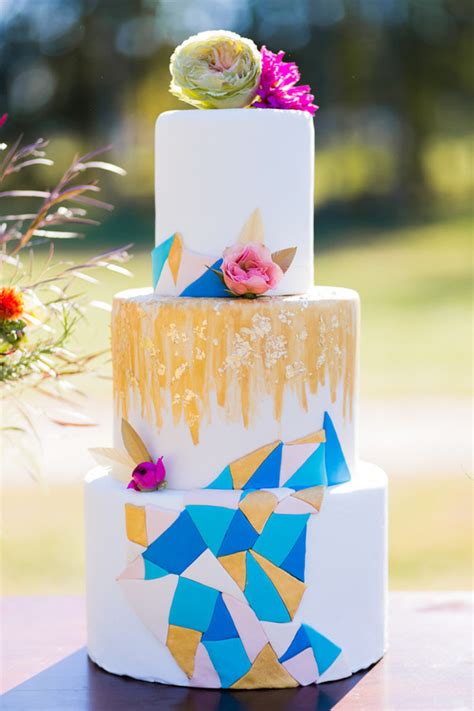 Colorful Bohemian Wedding Inspiration 100 Layer Cake