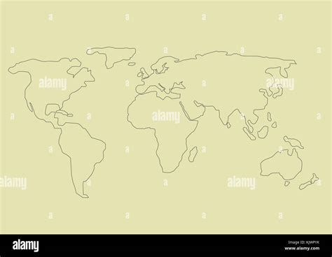 Simple World Map Printable