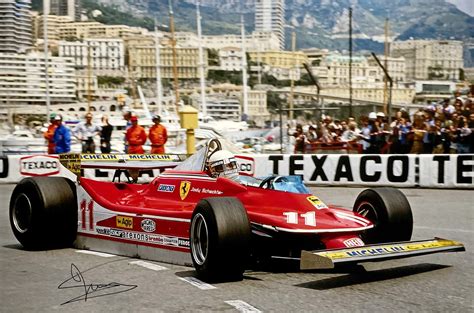 Ferrari 312 T4 Photo 1979 Monaco Harbour Signed Jody Scheckter