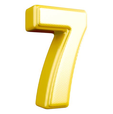 Number 7 Gold 11297455 Png