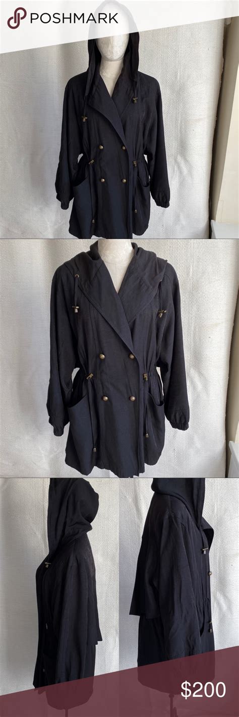 Nordstrom Vintage 90s Raincoat Hood Black | Nordstrom ...
