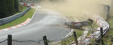 Porsche 911 Race Car Rolls Violently At The Nurburgring