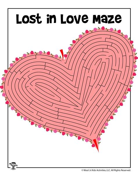 Valentines Day Printable Maze For Kids Woo Jr Kids Activities