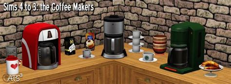 Downloads Objects Appliance Small 4to3 Sims 4 Coffee Makers