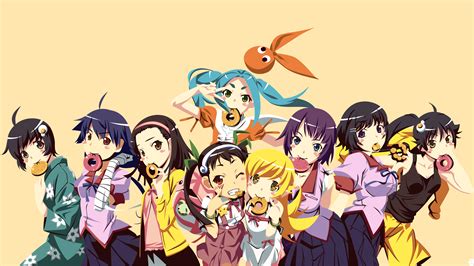 Wallpaper Monogatari Series Anime Girls Oshino Shinobu Hachikuji