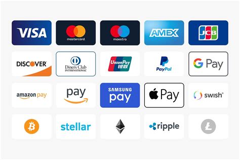 Modern Payment Method Icons Brand Guidelines Icon Graphic Design